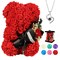 K KYMAKE Mothers Day Mom Gifts for Mom,Flowers Gifts for Women Girlfriend Wife Grandma Friends Sister Her,Artificial Flowers Teddy Bear with Bouquet,Greeting Card,Mother's Day Birthday Valentines